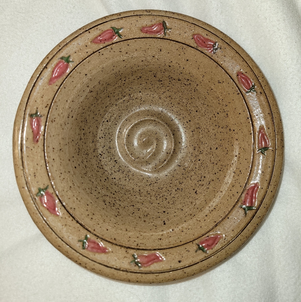 Giles Clay Cabana Pottery Bowl Handmade Artist Signed